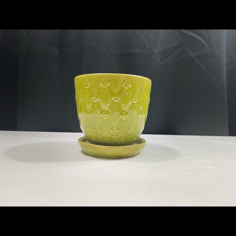 Vintage Green Shawnee Planter